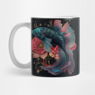 Floral Betta fish Mug